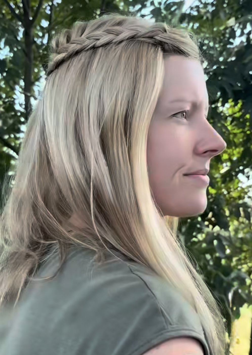 Braided crown — human hair takes styling